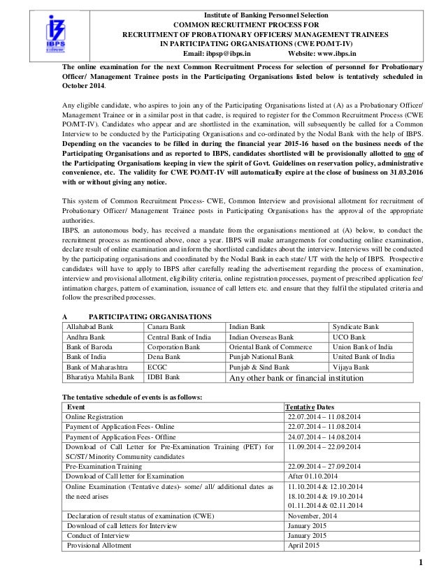 ibps po fee payment challan